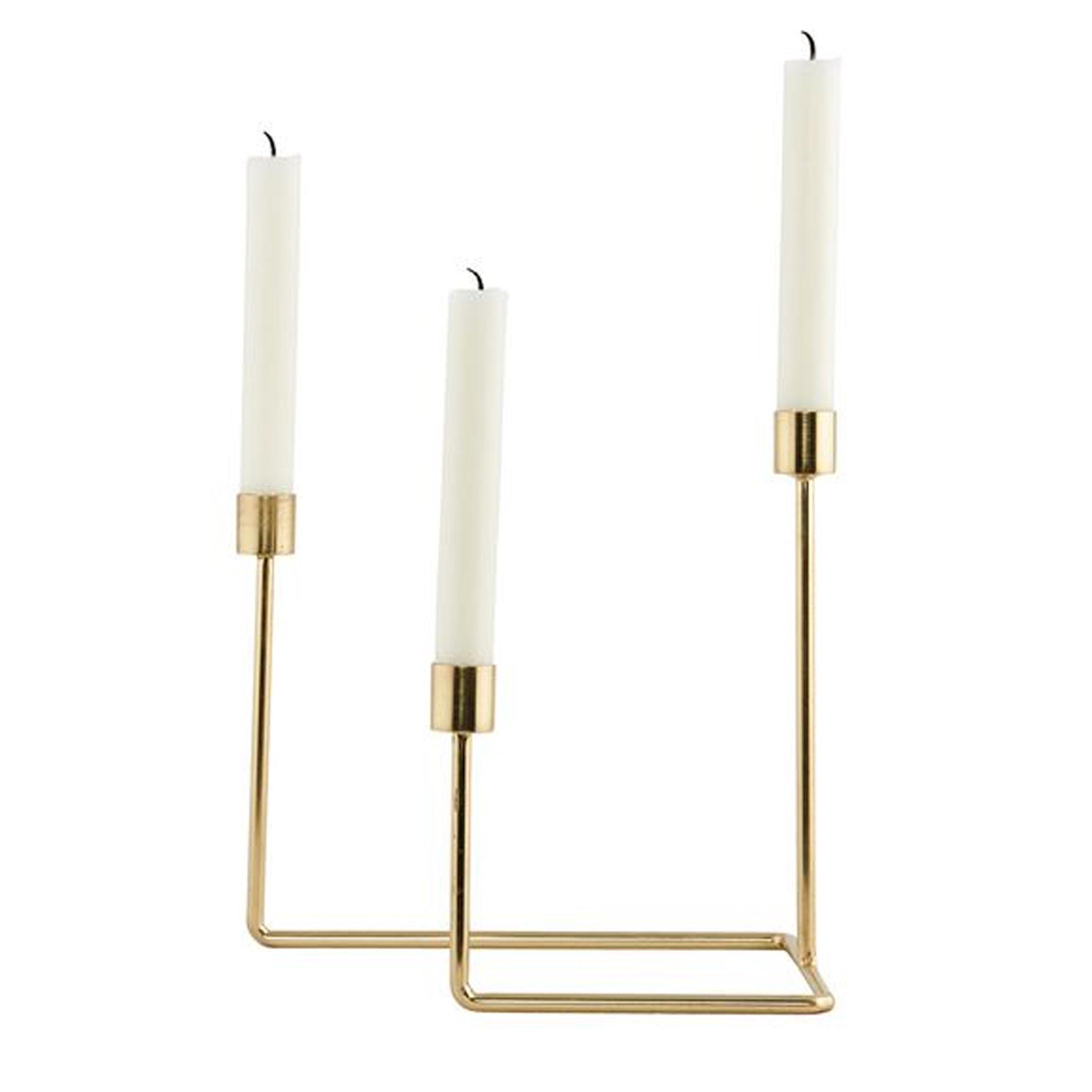Golden Stem 3 Candle Stand Iron