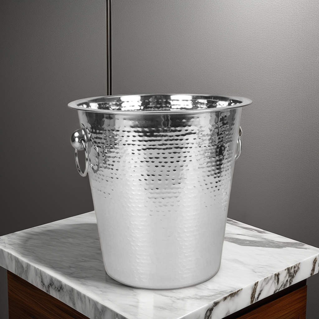 Hammered Metal Ice Bucket