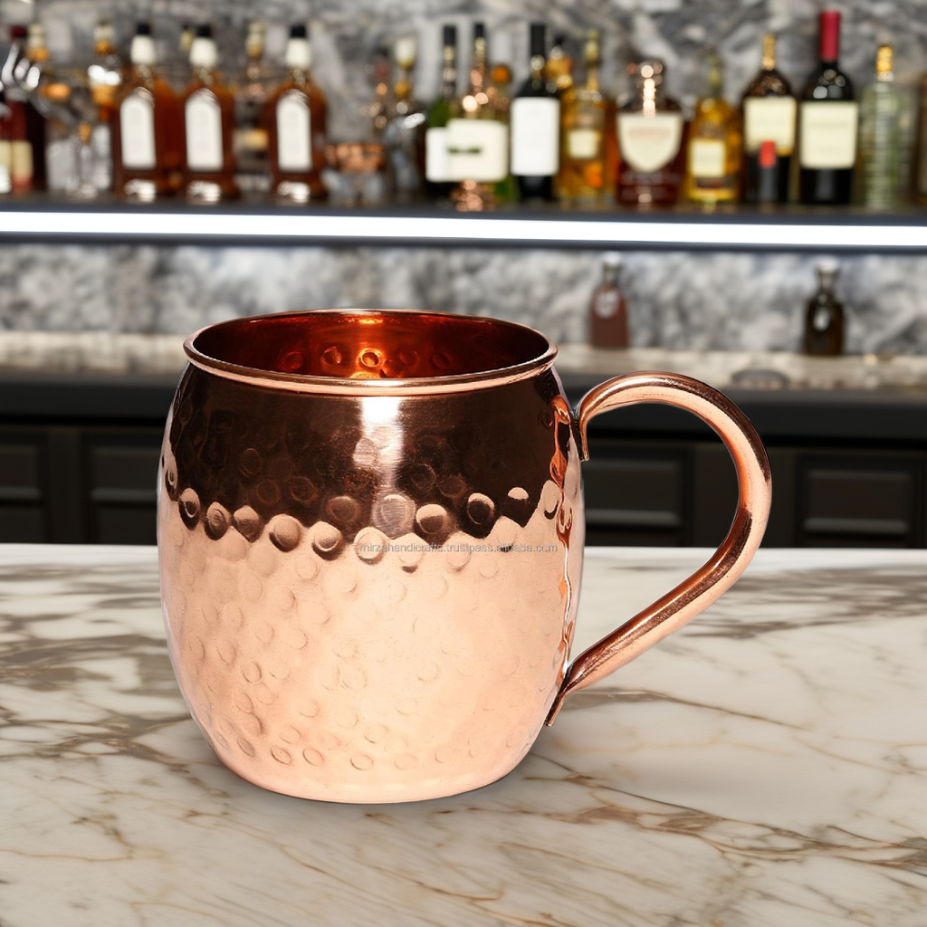 Pure Copper Mug Hammered 500 Ml