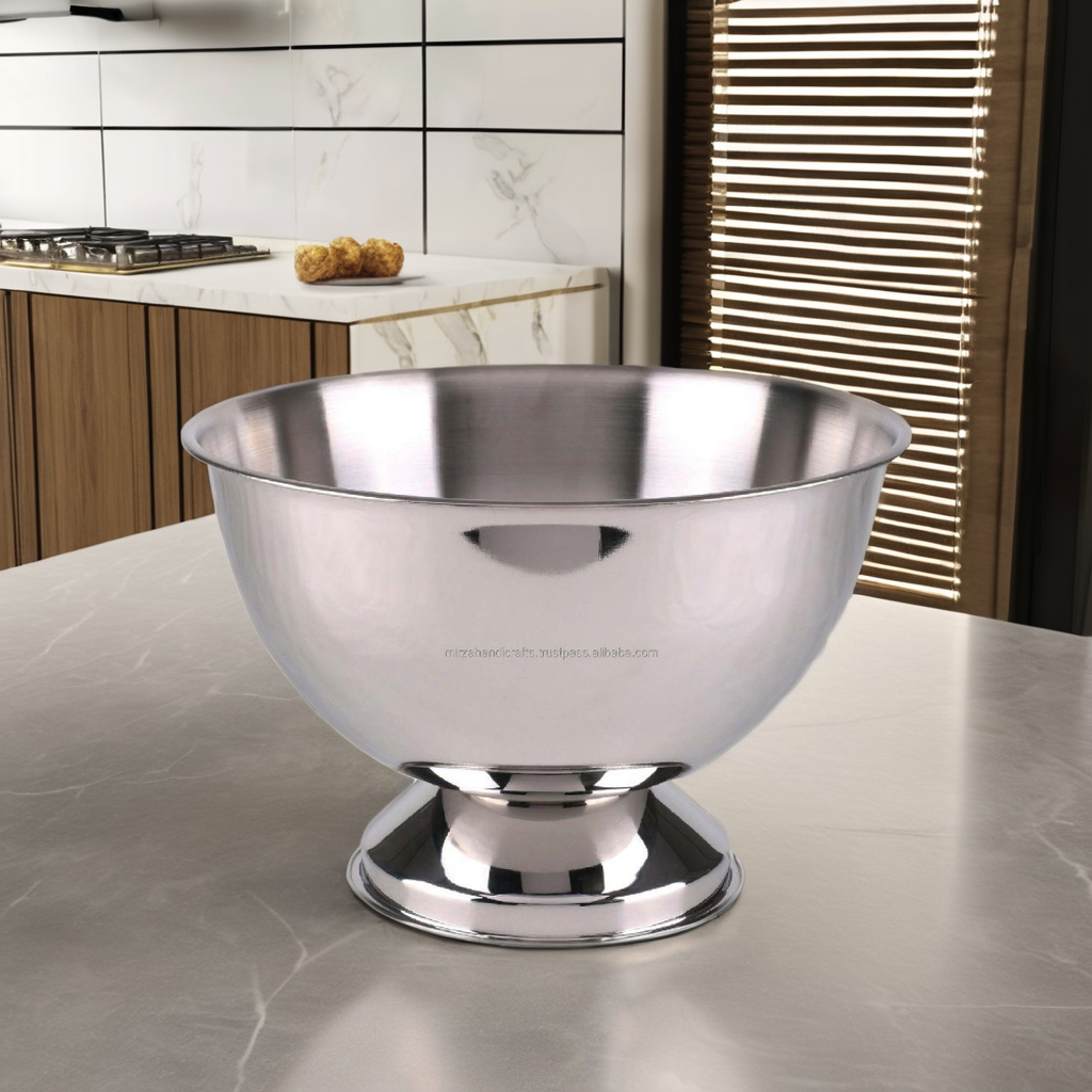 Stainless Steel Metal Bowl Champagne Wine Beer Ice Bucket