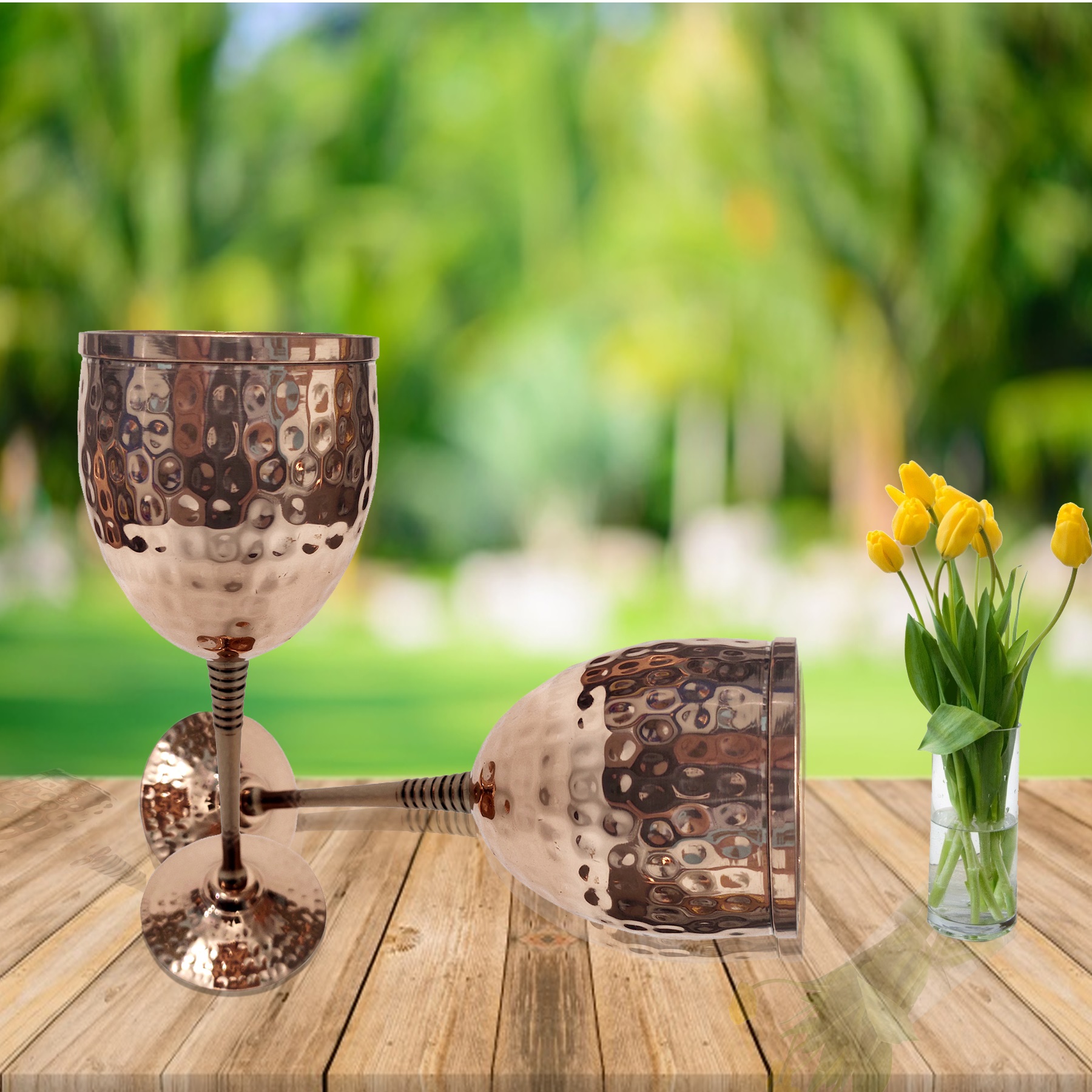 Hammered Goblet