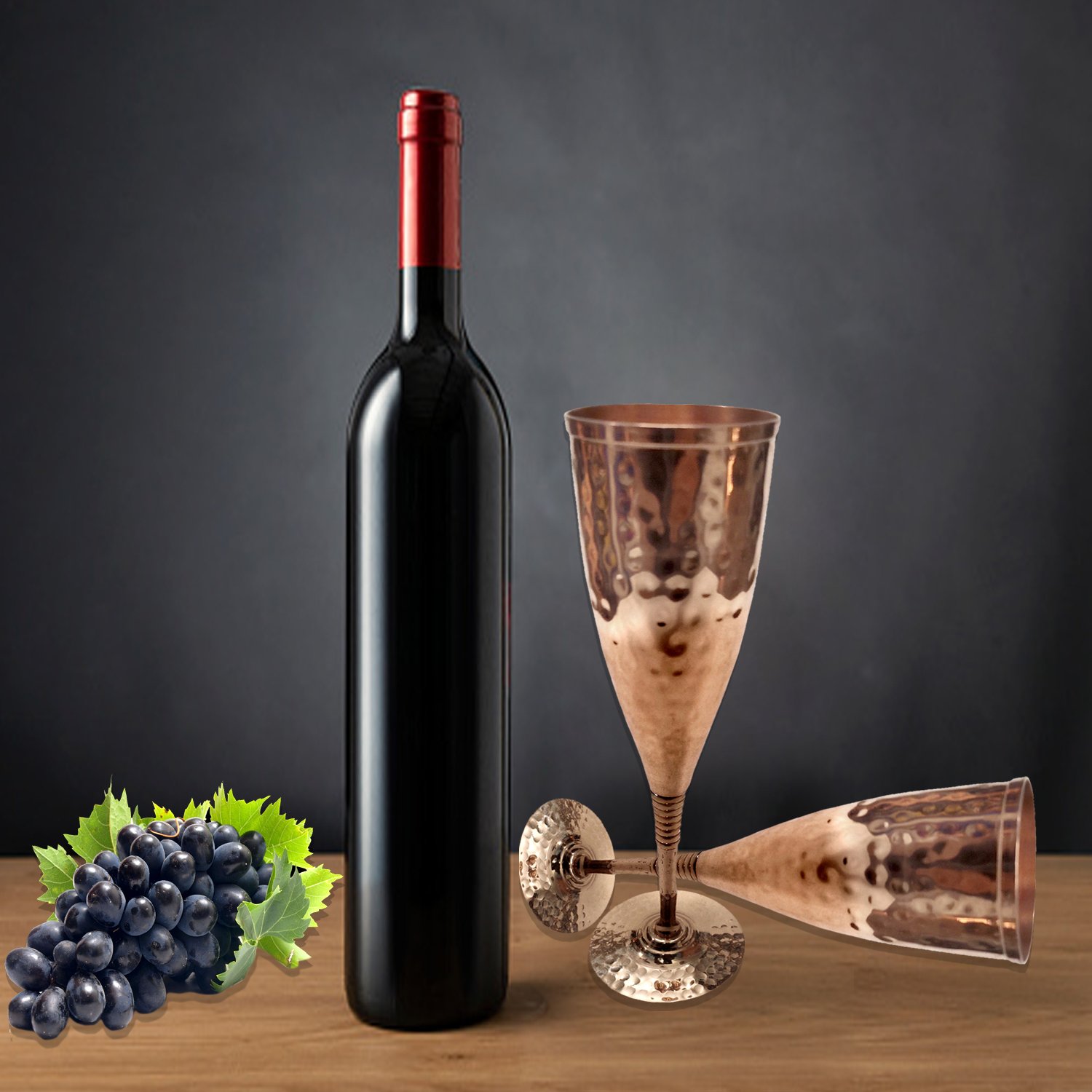 Handcrafted Copper Wine Glass Goblets