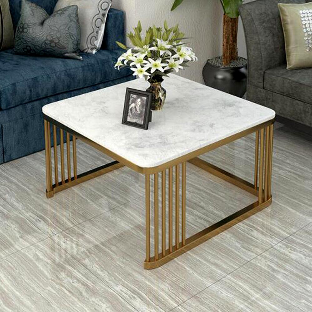 Coffee Table With White Marble Top